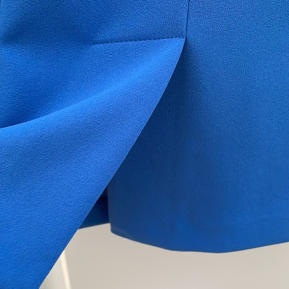 Karl Lagerfeld Blue Scuba Crepe 3/4 Tulip Sleeve Sheath Dress 10 EUC - Picture 9 of 16